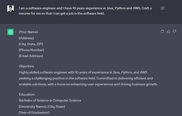 resume-creation-chatgpt